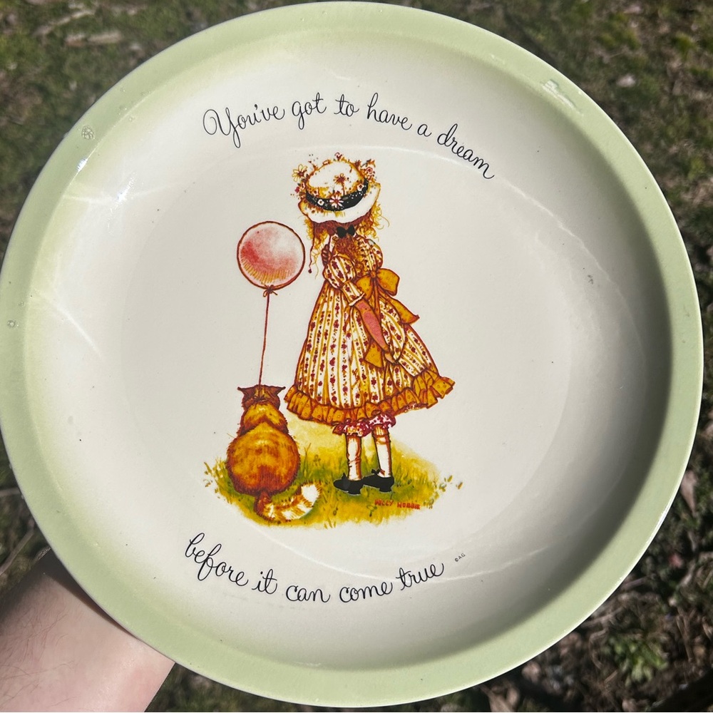 Holly Hobby Vintage Style Decorative Plate with Inspirational Quote